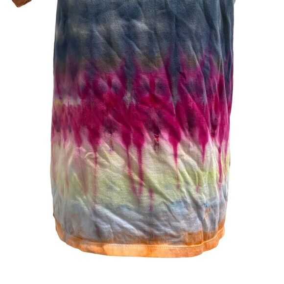 BAD ACID Upcycled TIE DYE Rainbow CREWNECK unisex short sleeved Tee sz MEDUIM - Picture 5 of 10